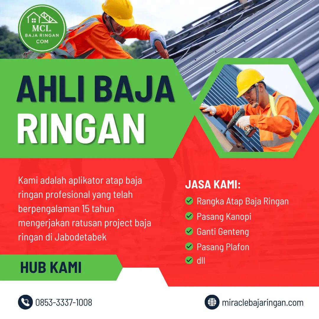 jasa aplikator atap baja ringan