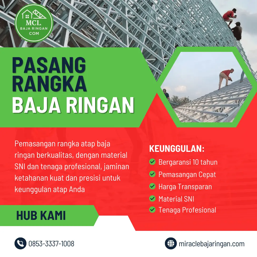 pasang rangka baja ringan